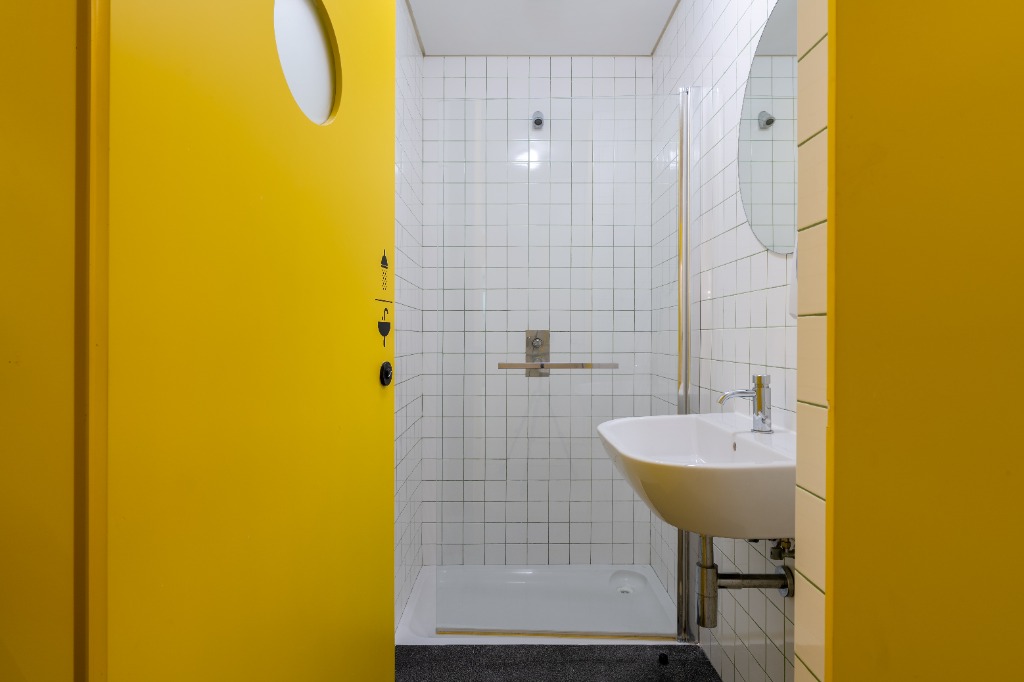 Yellow Bathroom Shower